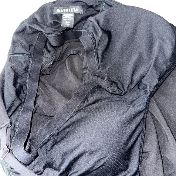 Athleta Elation Womens Size Small Black V-Neck Hybrid Spaghetti Strap Dress - Picture 5 of 8